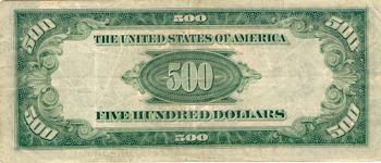 1934-A $500.00 Dallas. VF.