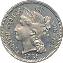 1885 PCGS PF-64 CAM.