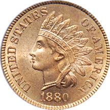 1880 PCGS MS-64 RD.