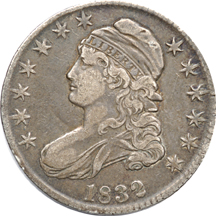 Two Capped Bust Lettered Edge Half Dollars.