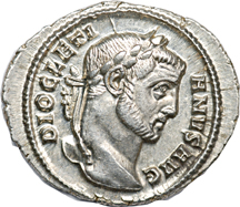 Roman Empire: Diocletian (AD 284 -305) AR Argentous. Rome Mint, ca. AD 295 - 297.