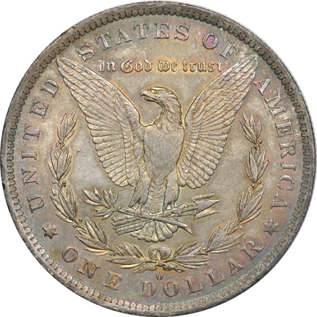 Eight Toned Morgan Silver Dollars.