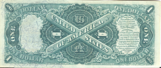 1875 $1.00.  CHCU.