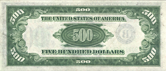 1934-A $500.00 New York.  CHCU.