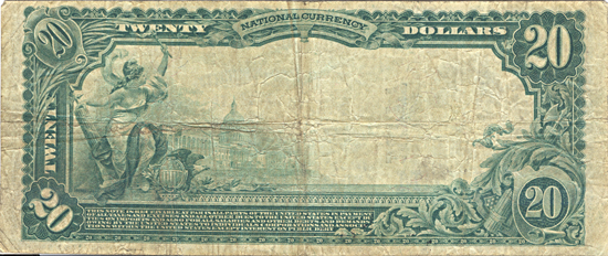 1902 $20.00. Kansas City, MO Charter# 11377 Blue Seal. VG.