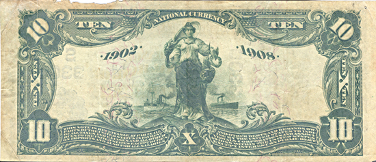 1902 $10.00. Little Rock, AR Charter# 3300 Blue Seal Date Back. F.