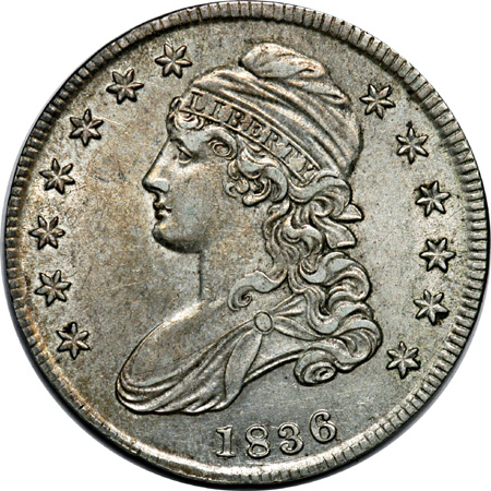 Four Capped Bust Lettered Edge Half Dollars.