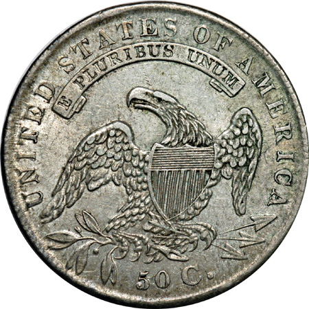 Four Capped Bust Lettered Edge Half Dollars.