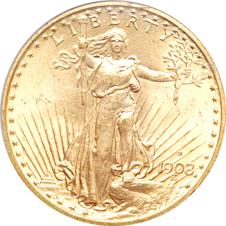 1908-D Motto. PCGS MS-64.