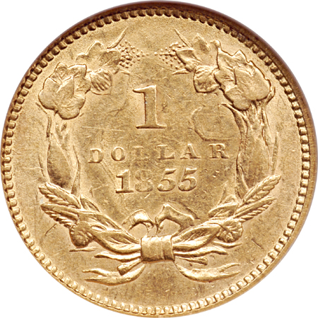 1855 NGC AU-58.