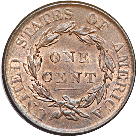 Four Coronet Head Large Cents.