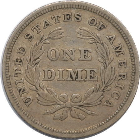 1837, Large Date, No Stars, Seated. XF-40+.