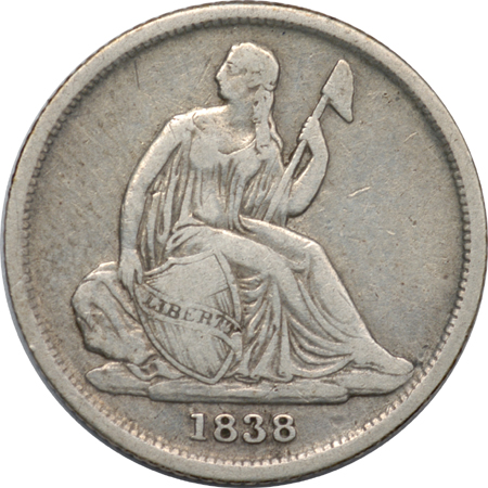 1838-O, No Stars. VF-20.