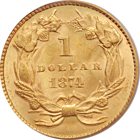 1874 PCGS MS-66.