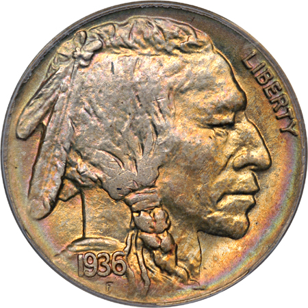  Six Buffalo Nickels.