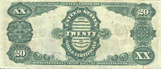 1891 $20.00.  VF.