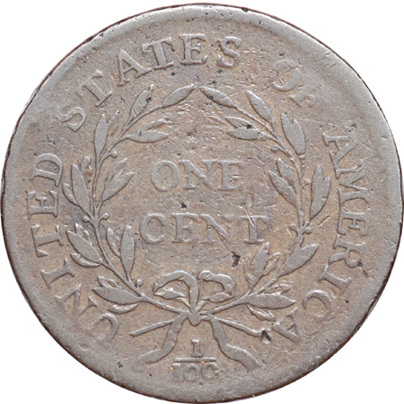 1796 Reverse of 1796, S-89, R-3+. VG-10.