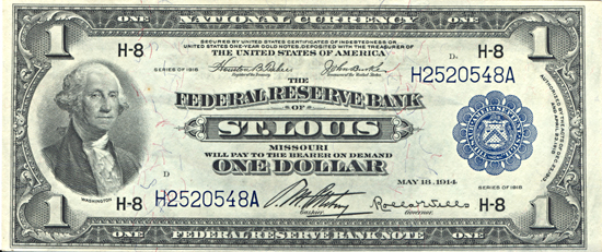 1918 $1.00 St. Louis.  CHCU.