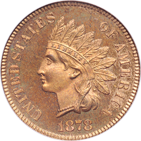 1878 PCGS PF-64 RB.