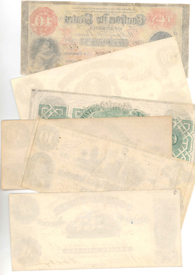 Six Early Confederate Notes.