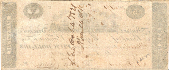 1820 $5 Chouteau Note.