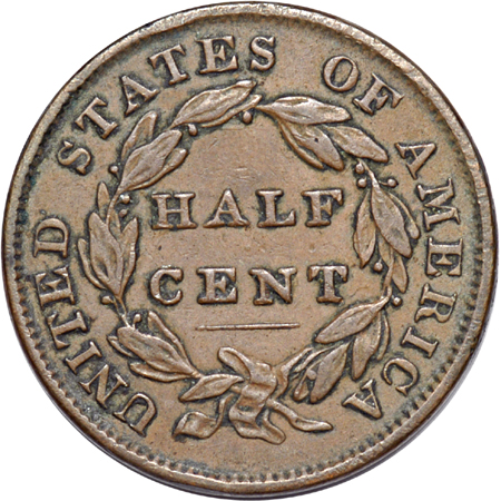 Two Classic Head and One Braided Hair Half Cents.