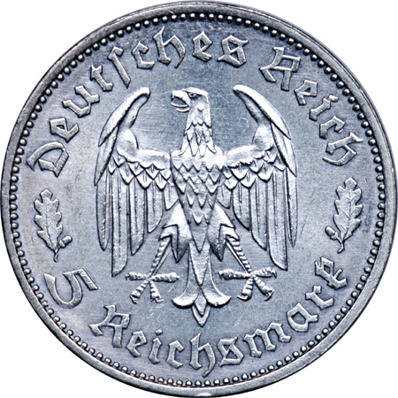 Six Third Riech Commemorative Coins.