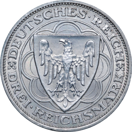 Eight Weimar Republic Coins.