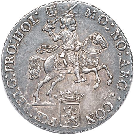 1792 Netherlands Silver Rider XF+.