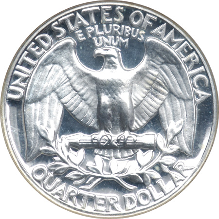 Seven Certified Washington Quarters. Proof Cameo.