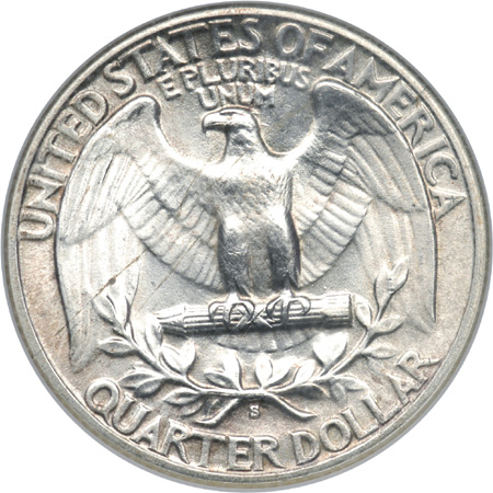 Eight Washington Quarters. S.