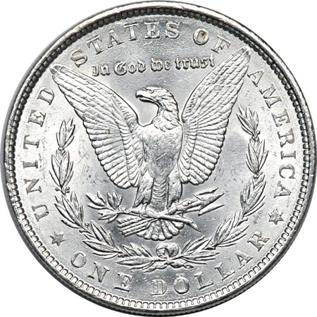 Roll of 1904-O Morgan Silver Dollars.