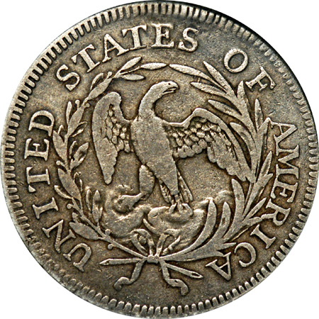 1796 Browning-1, Rarity-5. ANACS F-12 Details, Plugged-Cleaned.