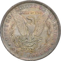 Eight Toned Morgan Silver Dollars.