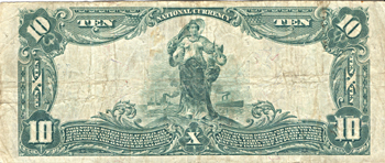 1902 $10.00. Independence, MO Charter# 4157 Blue Seal. F.