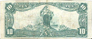 1902 $10.00. Columbia, MO Charter# 1467 Blue Seal. VF.