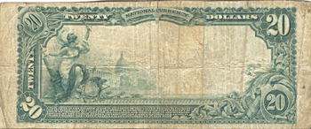 1902 $20.00. Unionville, MO Charter# 3137 Blue Seal. F.