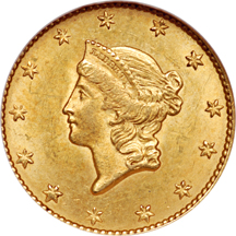 1849 Open Wreath. NGC MS-62.