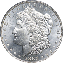 1887/6 PCGS MS-64.