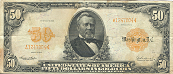 1913 $50.00.  VF.