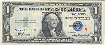 1935-A $1.00 S.  GemCU.