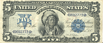 1899 $5.00.  XF.