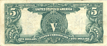 1899 $5.00.  XF.