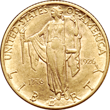 1926 America Sesquicentennial. AU-58+.