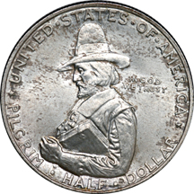 Five Silver Commemorative Half Dollars.