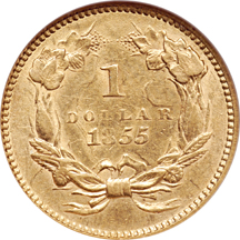 1855 NGC AU-58.