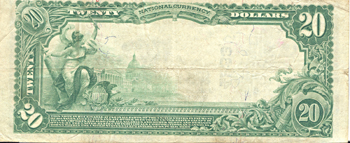 1902 $20.00. Effingham, IL Charter# 4233 Blue Seal. VF.