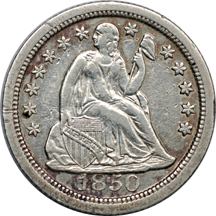 Three Seated Liberty Dimes.