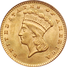 1874 PCGS MS-66.