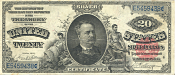 1891 $20.00.  VF.